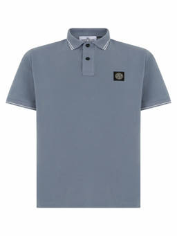 Stone Island - Light Blue Logo Polo T-Shirt (2XL)
