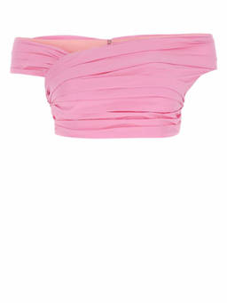 Dsquared2 - Pink Ruffed Cropped Top