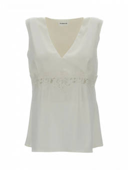 Parosh - White Sleeveless Top (XS)