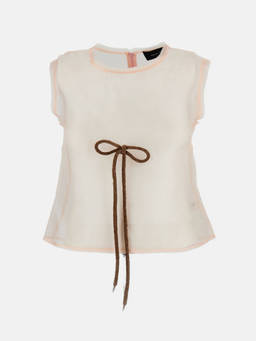 Simone Rocha - Pink Brown Silk Top