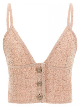 Alessandra Rich - Pink Sequin Top