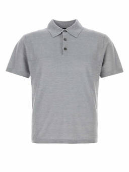 Brioni - Grey Wool Blend Polo T-Shirt