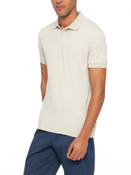Boss - Off-White Cotton Polo T-Shirt