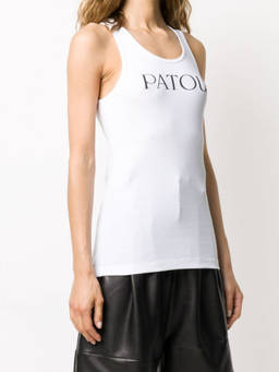 Patou - White Logo Cotton Top