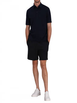 Herno - Navy Blue Solid Polo T-Shirts (L)
