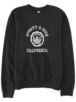Sporty & Rich - Black Crew Neck Sweatshirts