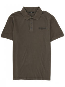 BALMAIN - Green Shirt Collar Polo T-Shirt