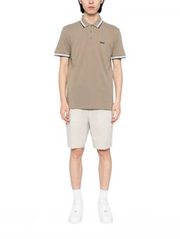 Boss - Beige Shirt Collar Polo T-Shirt