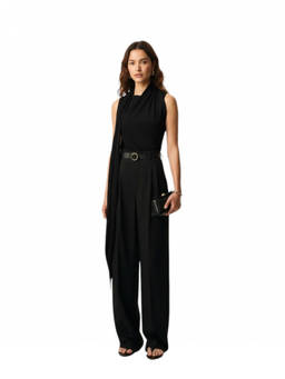 AMI Paris - Black Solid V Neck Top (S)