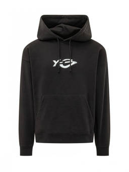 Y-3 - Black Relaxed Logo Hoodie