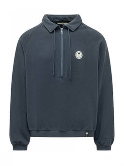 Palm Angels - Navy Blue Relaxed Polo T-Shirt