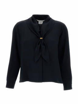Max Mara - Black Band Collar Top