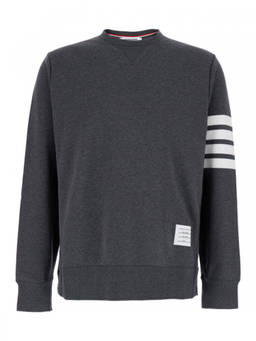 Thom Browne - Grey Striped Sleeve Sweatshirt