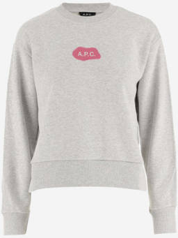 A.P.C. - Dark Grey Crew Neck Logo T-Shirt (L)