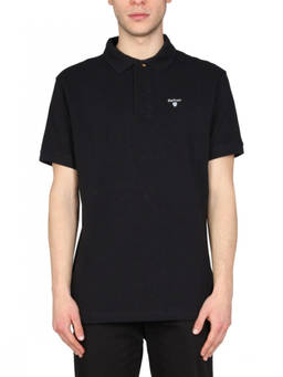 Barbour - Black Shirt Collar Polo T-Shirt (S)