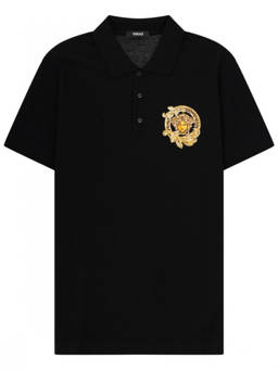 Versace - Black Shirt Collar Polo T-Shirt