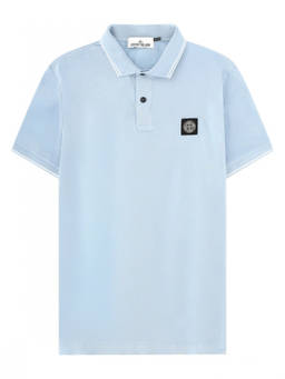 Stone Island - Sky Blue Logo Polo T-Shirt (S)