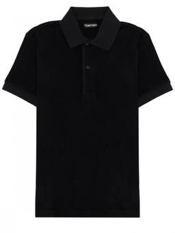 Tom Ford - Black Shirt Collar Polo T-Shirt (M)