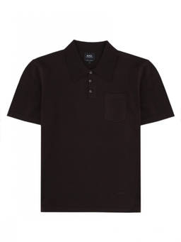 A.P.C. - Dark Brown Logo Polo T-Shirt