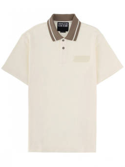 Versace Jeans Couture - Off White Logo Polo T-Shirt (S)
