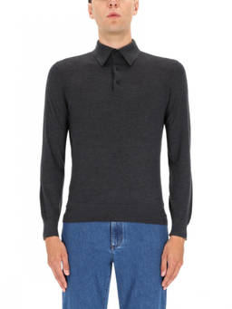 Zegna - Black Solid Shirt Collar Polo T-Shirt