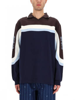 Drole De Monsieur - Navy Blue Shirt Collar Polo T-Shirt