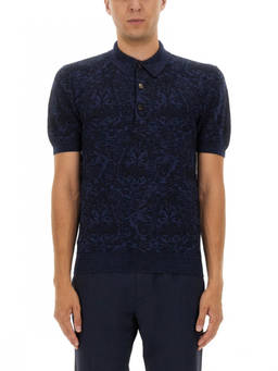 Etro - Blue Shirt Collar Polo T-Shirt (M)