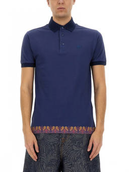 Etro - Blue Shirt Collar Polo T-Shirt (M)