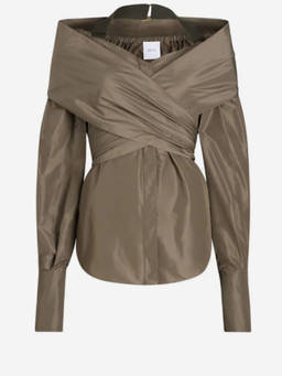 Patou - Brown Wrap Blouse (S)
