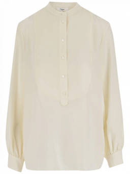 Chloe - Off White Silk Top (M)