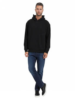 Boss - Black Relaxed Logo Hoodie