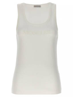 Moncler - White Logo-Embroidered Tank Top (M)