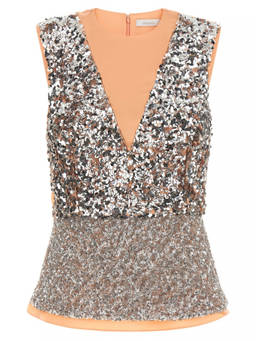 RABANNE - Pink Sequin Top