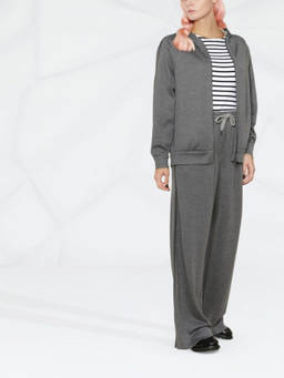 Brunello Cucinelli - Grey Cotton Blend Zip Hoodie
