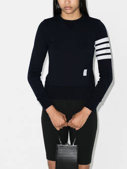 Thom Browne - Dark Blue 4-Bar Cotton Crewneck Sweatshirt (S)