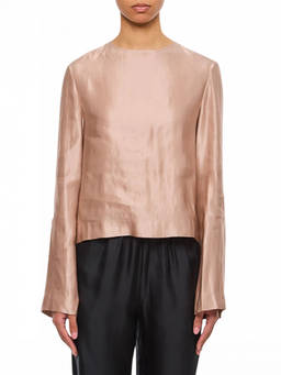 Loulou Studio - Pink Round Neck Blouse (S)