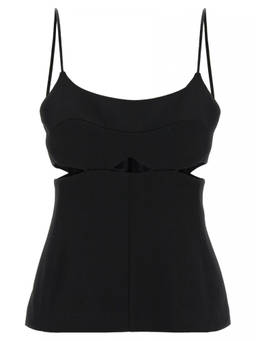 Victoria Beckham - Black Cut-Out Cami Top (L)