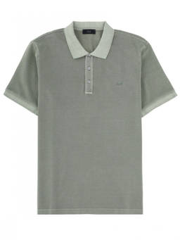 Fay - Green Shirt Collar Polo T-Shirt (S)