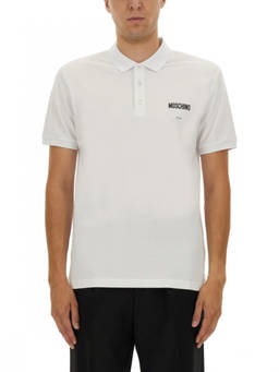 Moschino - White Shirt Collar Polo T-Shirt (M)