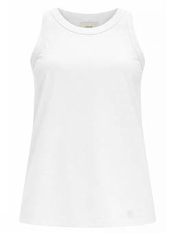 Loulou Studio - White Solid Crew Neck Top