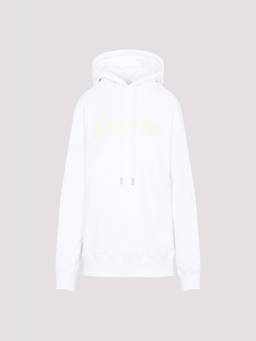 Lanvin - White Cotton Classic Fit Hoodie With Logo (XS)
