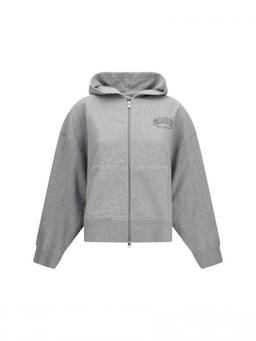 Ganni - Grey Logo Hood Sweatshirt