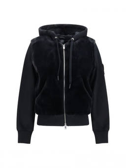 Moose Knuckles - Black Solid Hood Sweatshirt