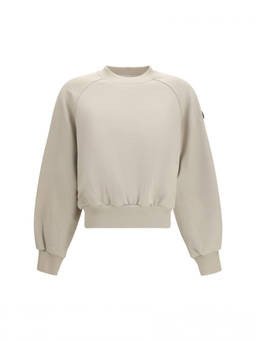 Moose Knuckles - Beige Logo Crew Neck Sweatshirt