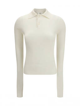 Rier - White Solid Shirt Collar Polo T-Shirt (S)