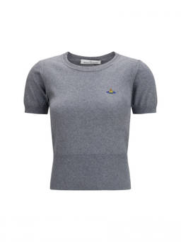 Vivienne Westwood - Grey Logo Crew Neck Top