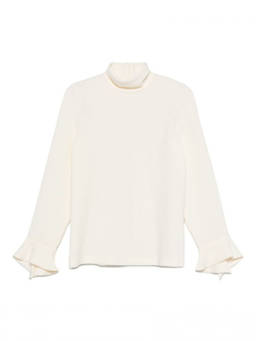 Alberto Biani - Ivory High-Neck Top