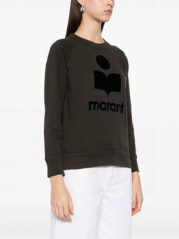 Isabel Marant - Black Crewneck Logo Sweatshirt