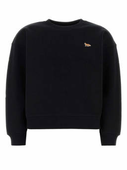 Maison Kitsune - Black Crewneck Logo Sweatshirt