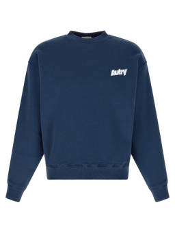 Autry - Blue Logo Print Embroidery Sweatshirt